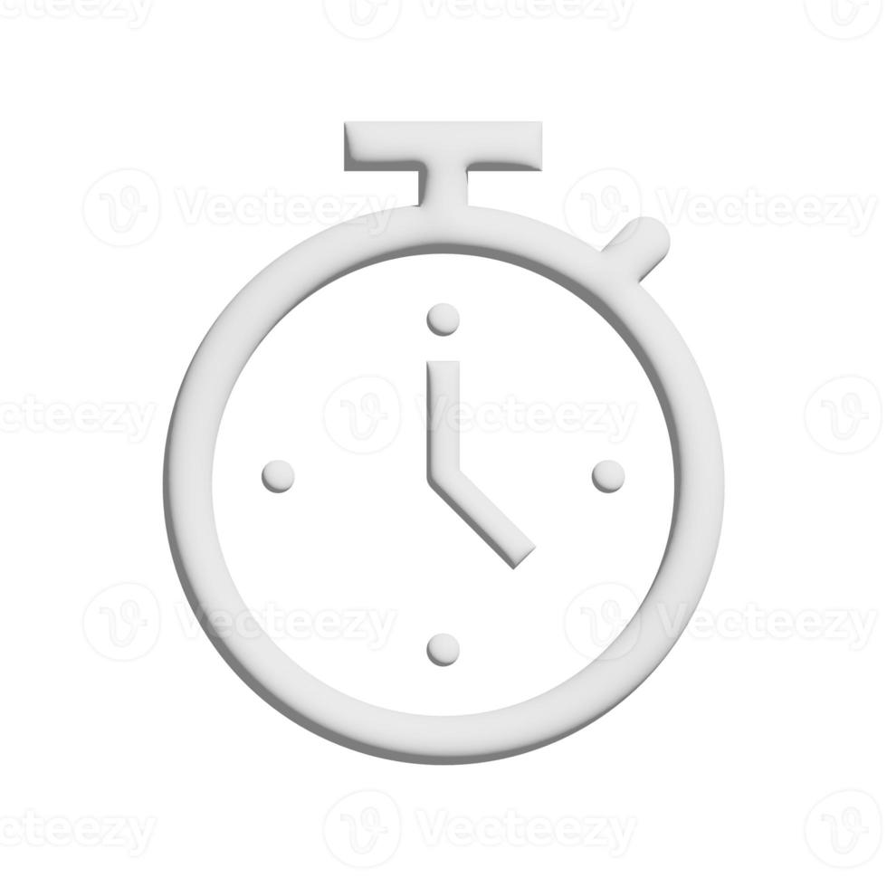 time icon 3d design for application and website presentation photo