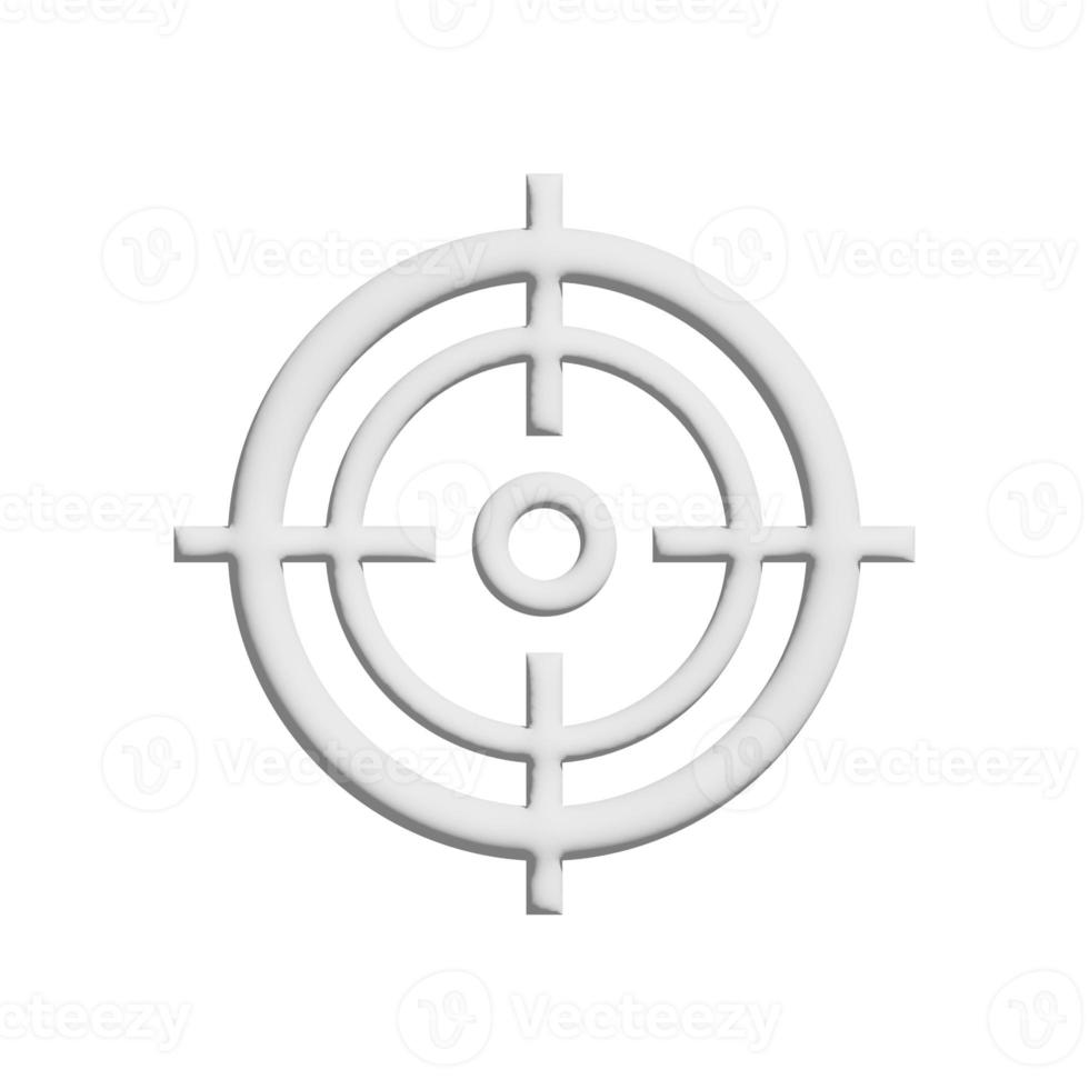Focal point icon 3d design for application and website presentation photo