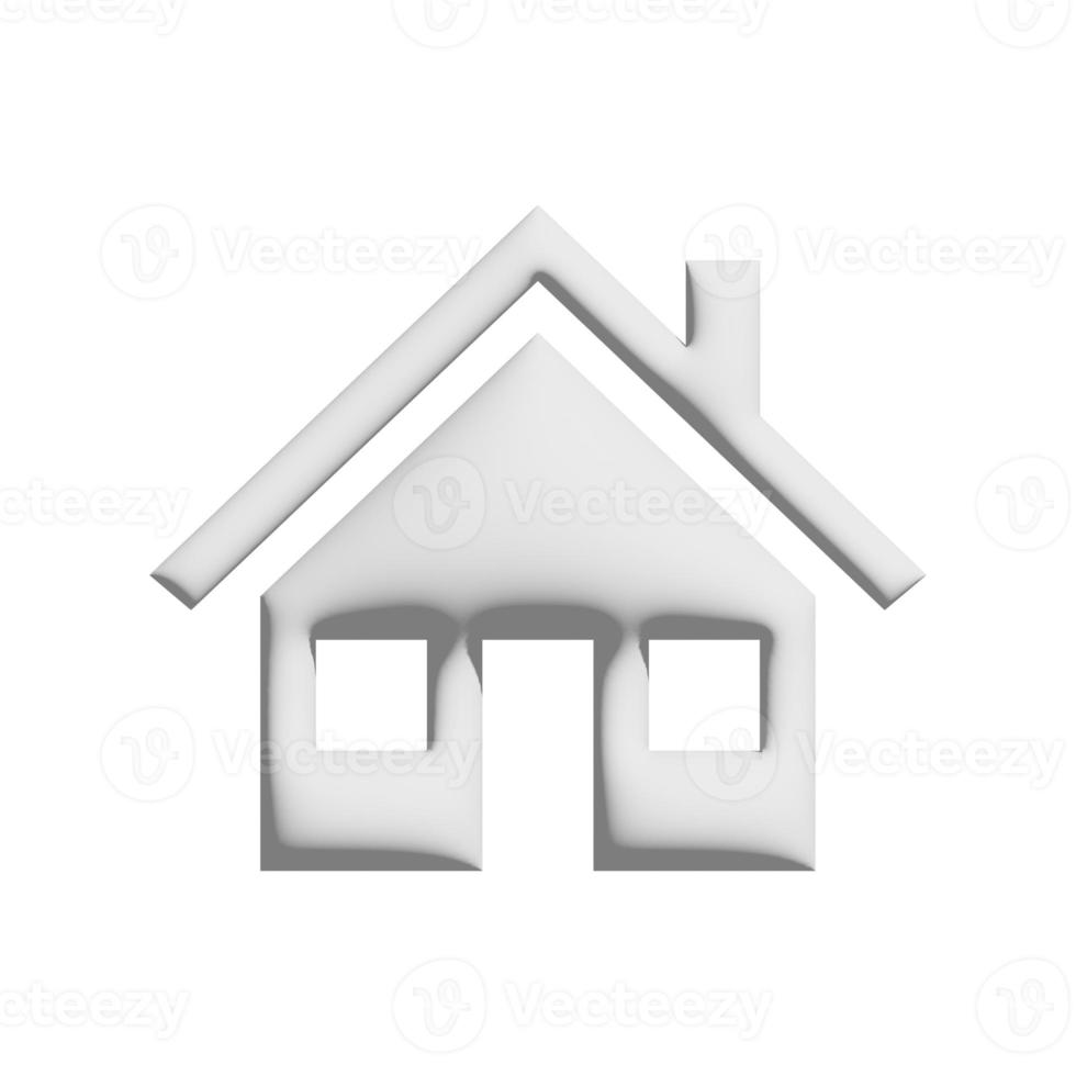 home icon 3d design for application and website presentation photo