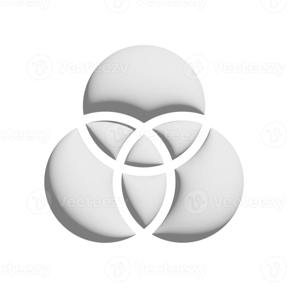 Circle icon 3d design for application and website presentation photo