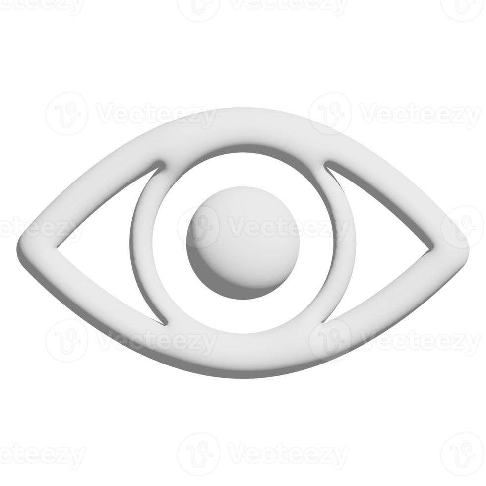 Vision icon 3d design for application and website presentation photo