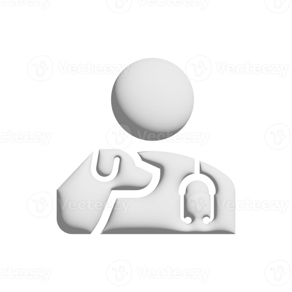 Veterinarian icon 3d design for application and website presentation photo
