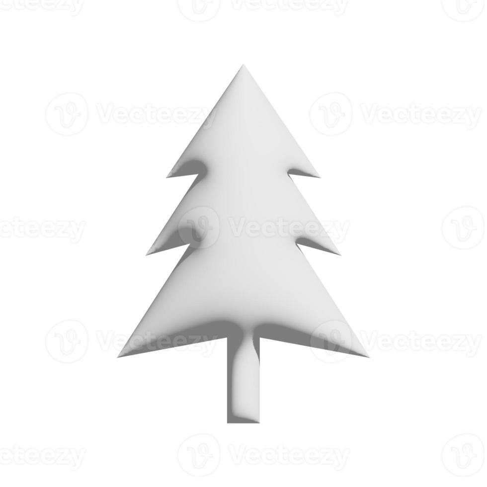 Widespread coniferous green tree icon 3d design for application and website presentation photo