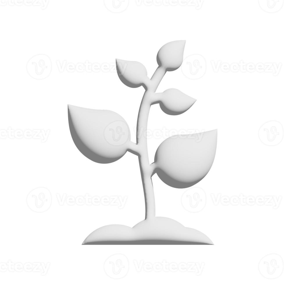 Plant icon 3d design for application and website presentation photo