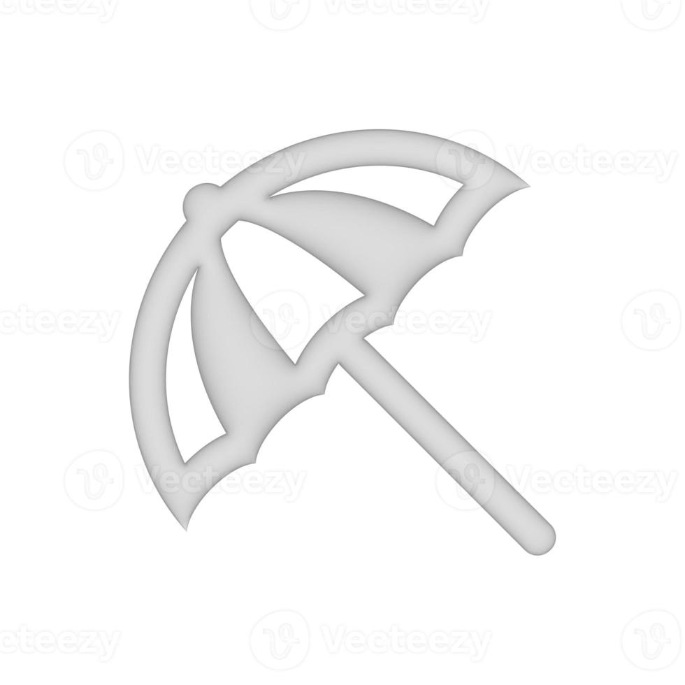Umbrella icon 3d design for application and website presentation photo