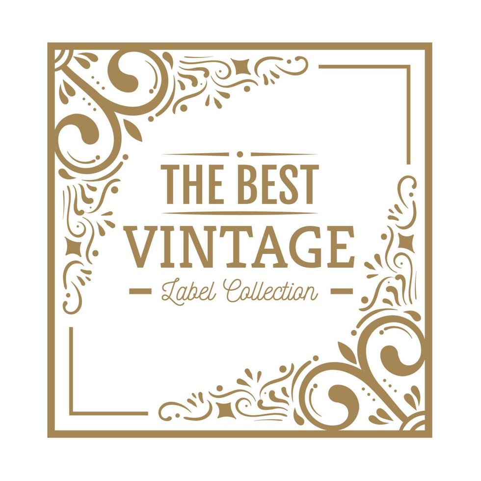 the best vintage label collection vector