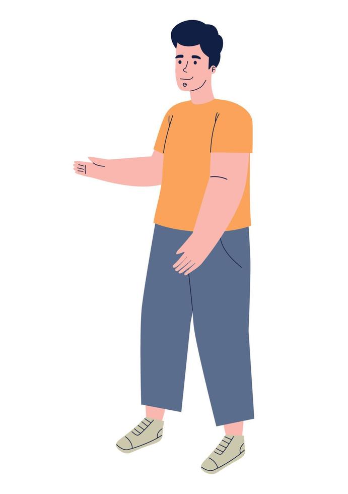 man standing avatar character vector