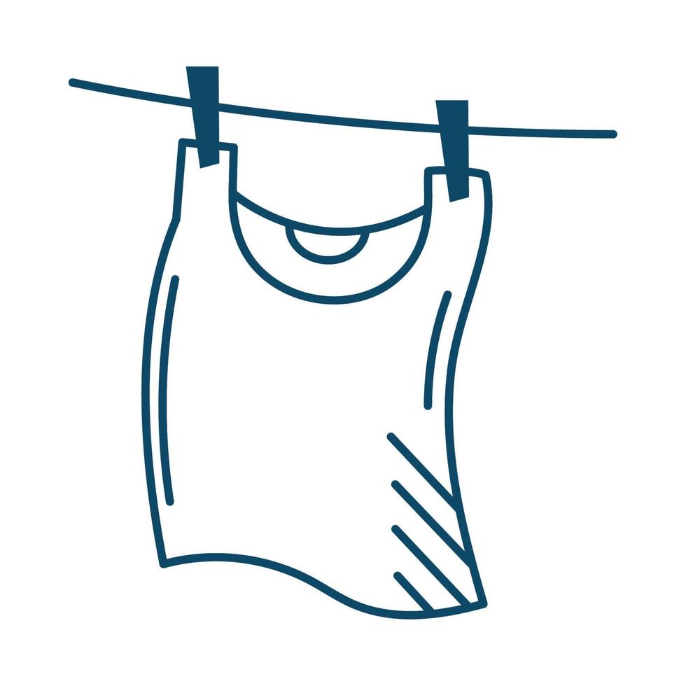 blouse hanging drying vector