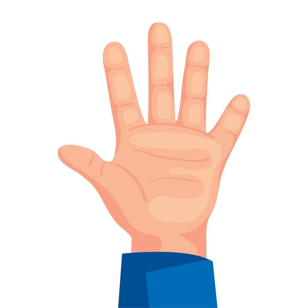 hand human stoping vector