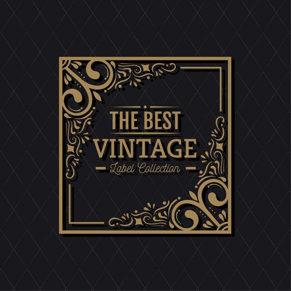 the best vintage label vector