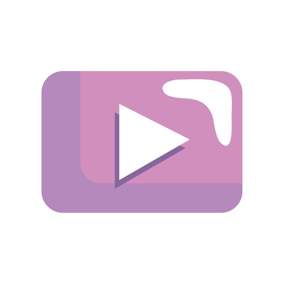 lilac play button vector