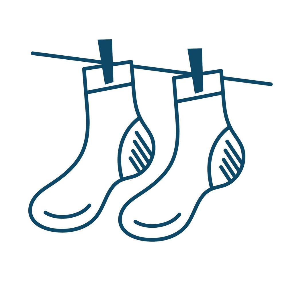 socks clothes hanging vector