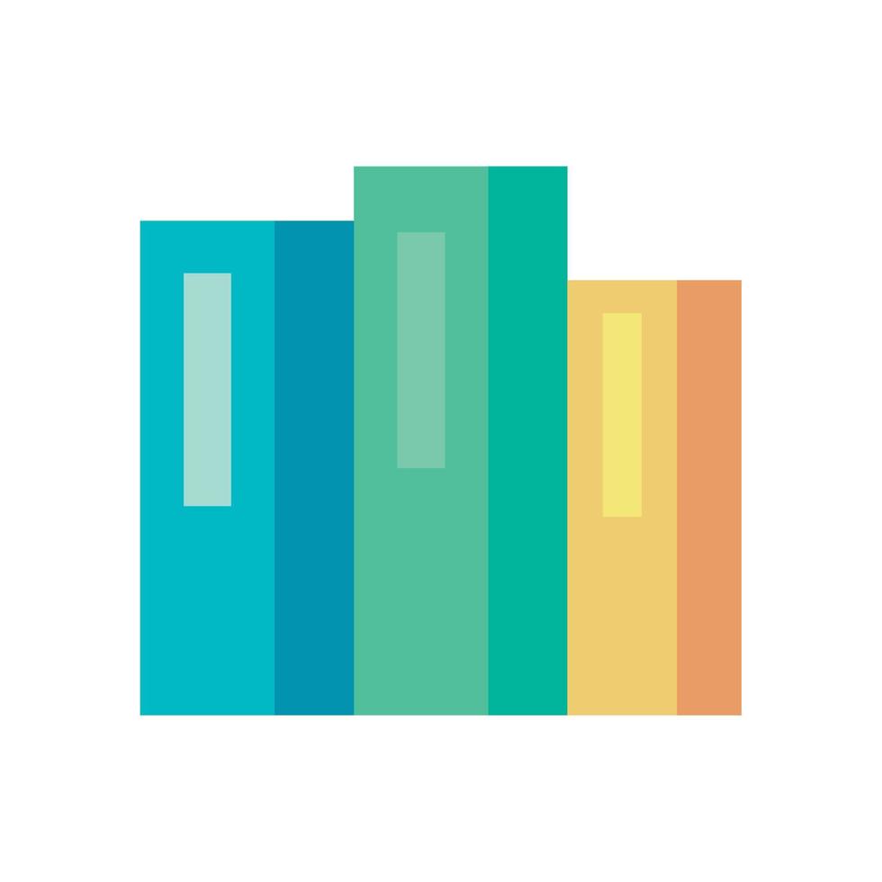 three text books icons vector