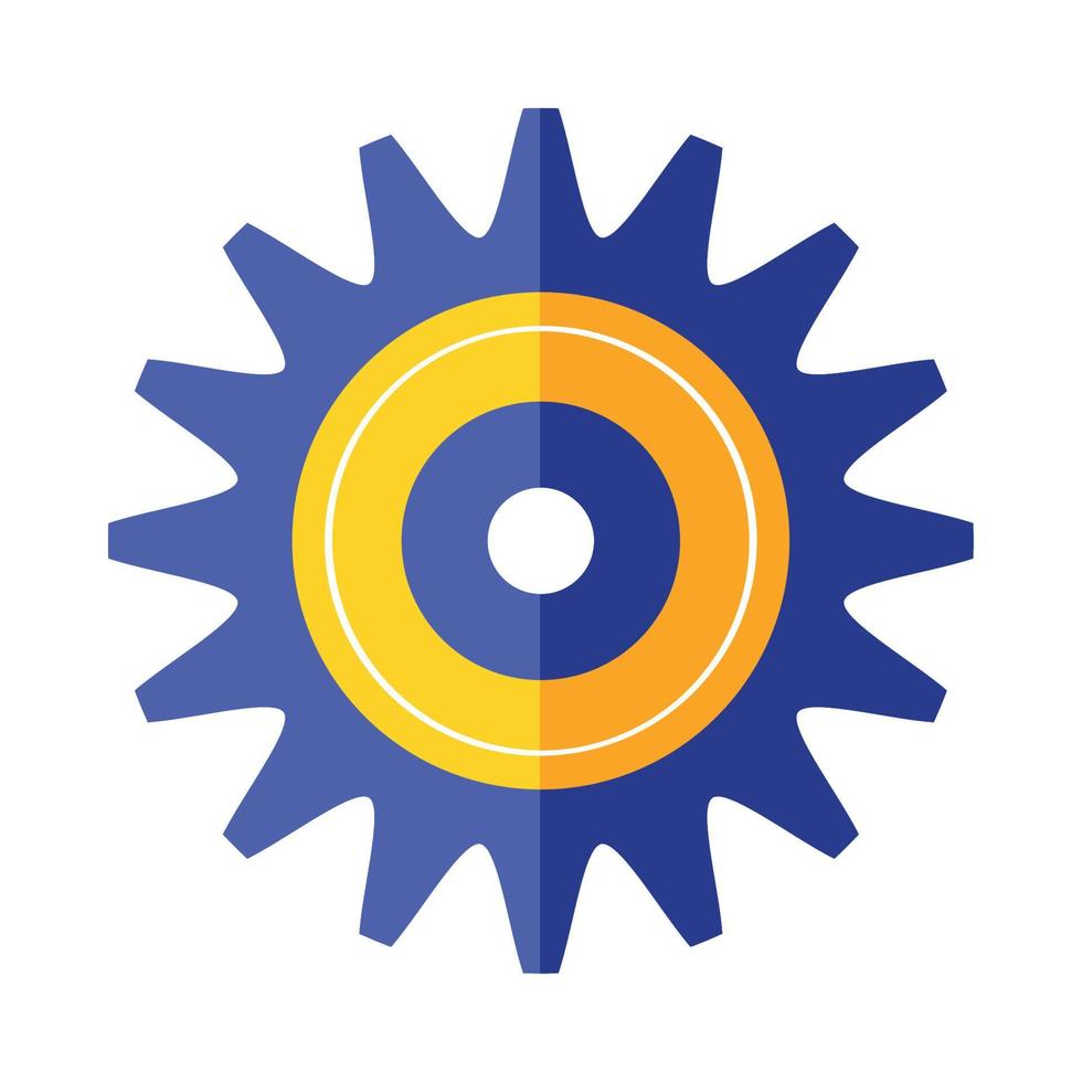 blue gear cog setting vector