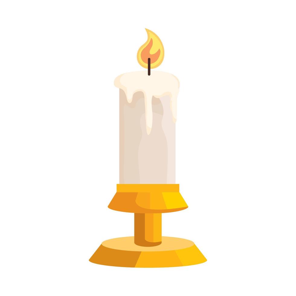 candle in chandelier golden vector