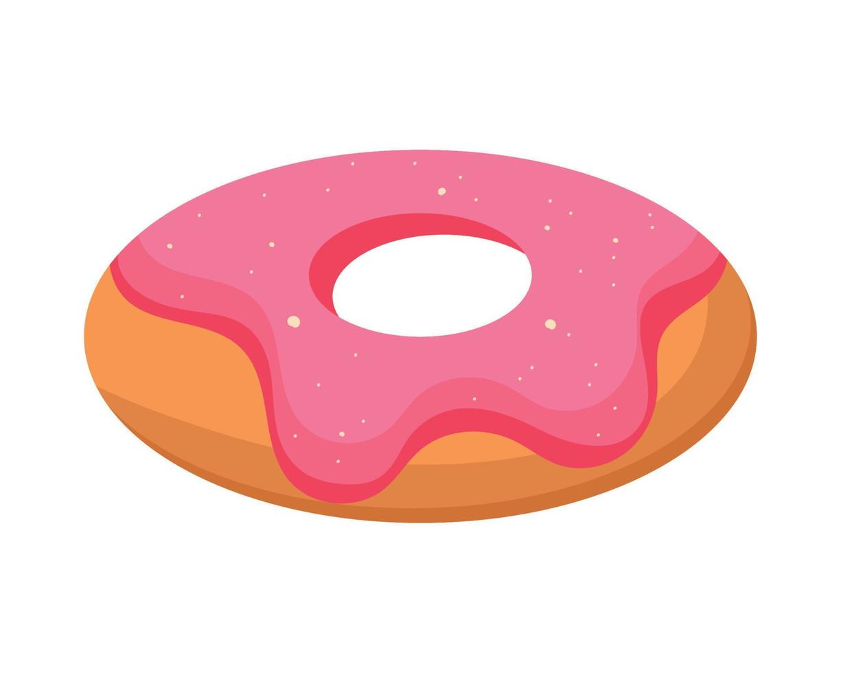 pastel de donas dulces vector