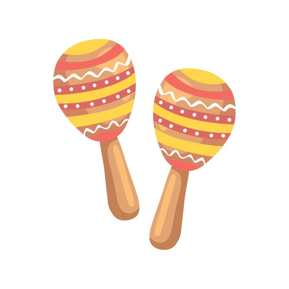 maracas instrumento musical vector