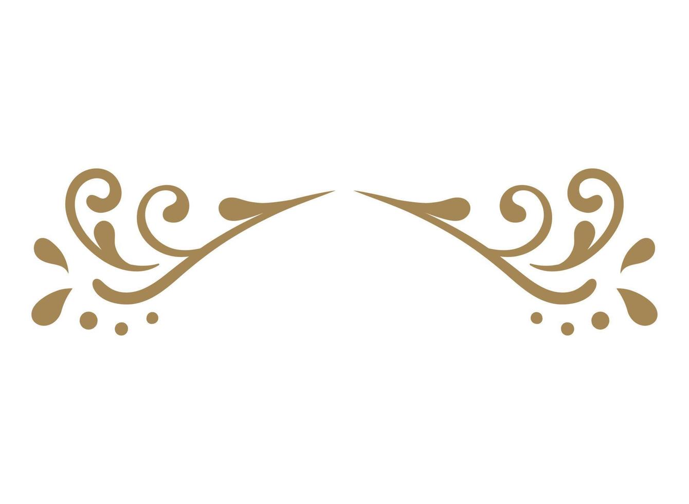 elegant golden divider vintage style vector