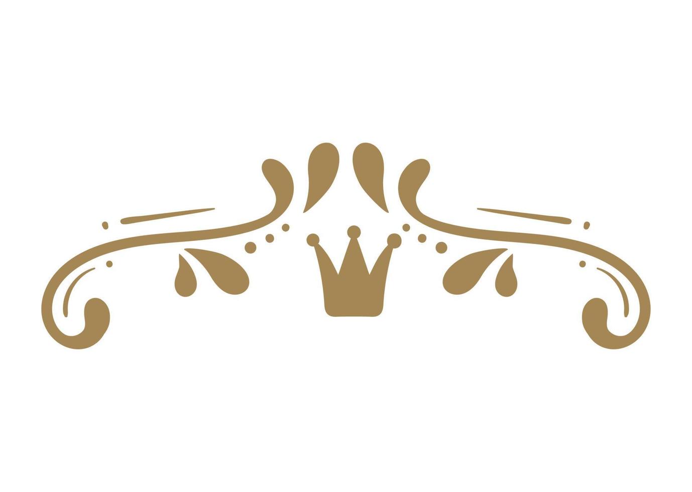 golden border with crown vector