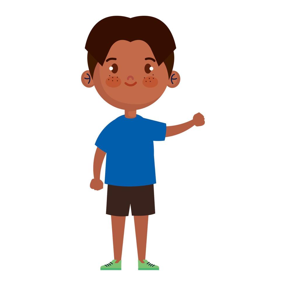 little boy standing position vector