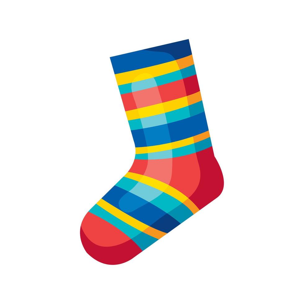 sock rainbow color vector