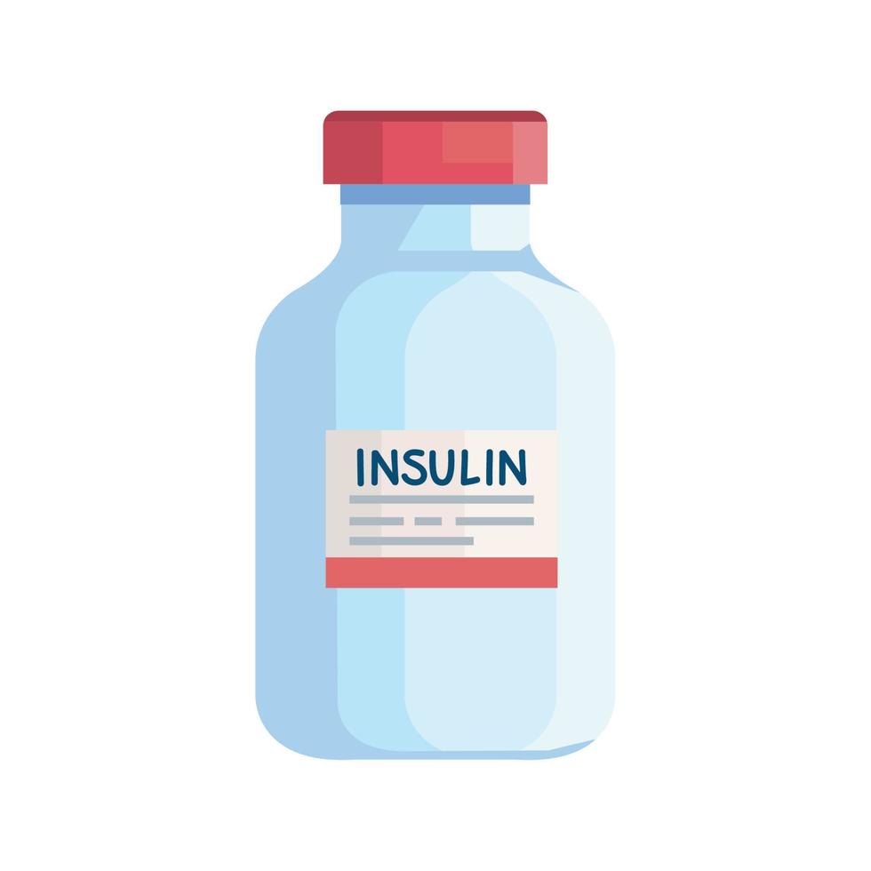 insulin vial medical vector
