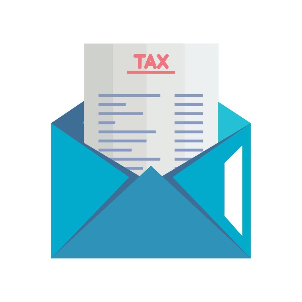 envelope mail with tax 11376161 Vector Art at Vecteezy