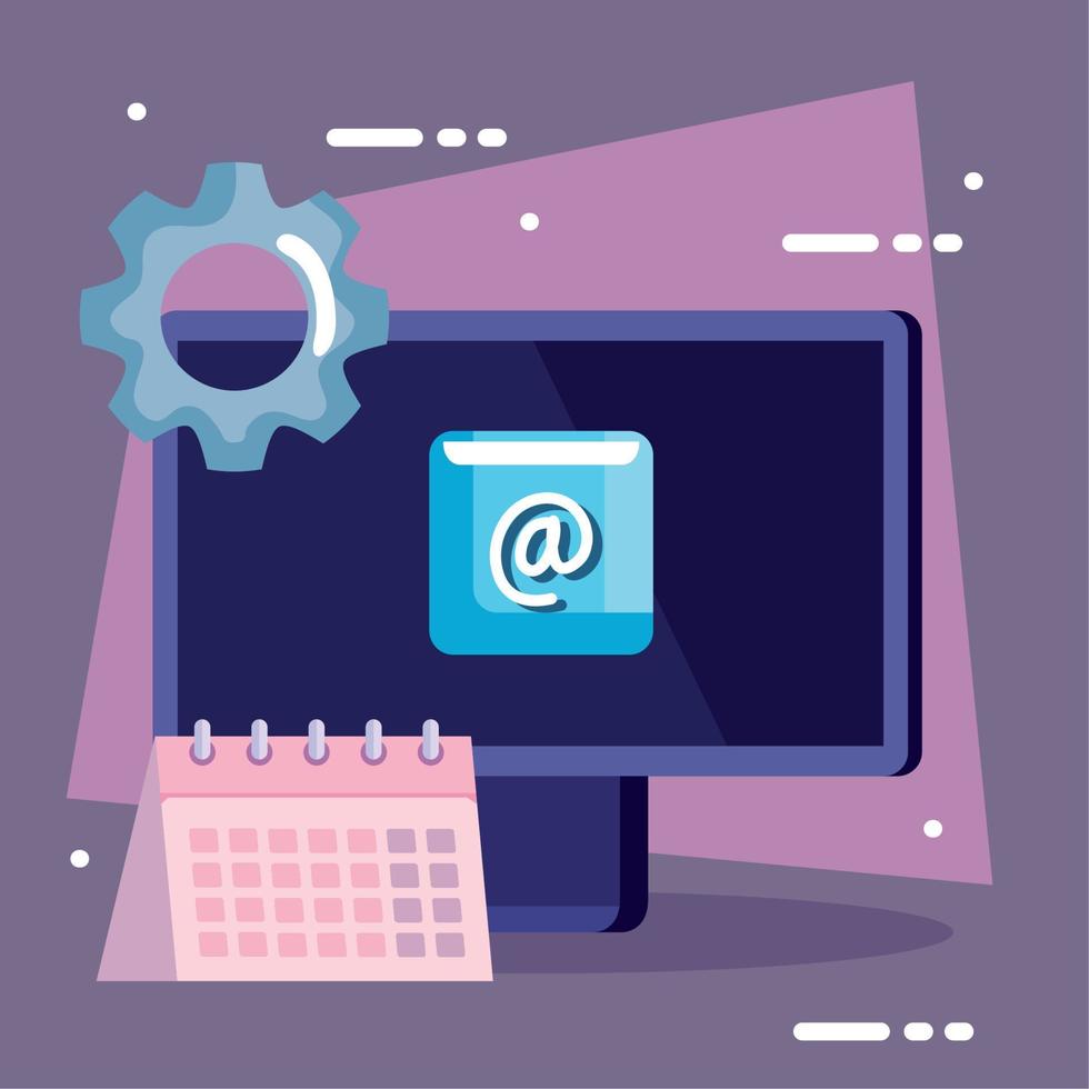 design and development with desktop vector