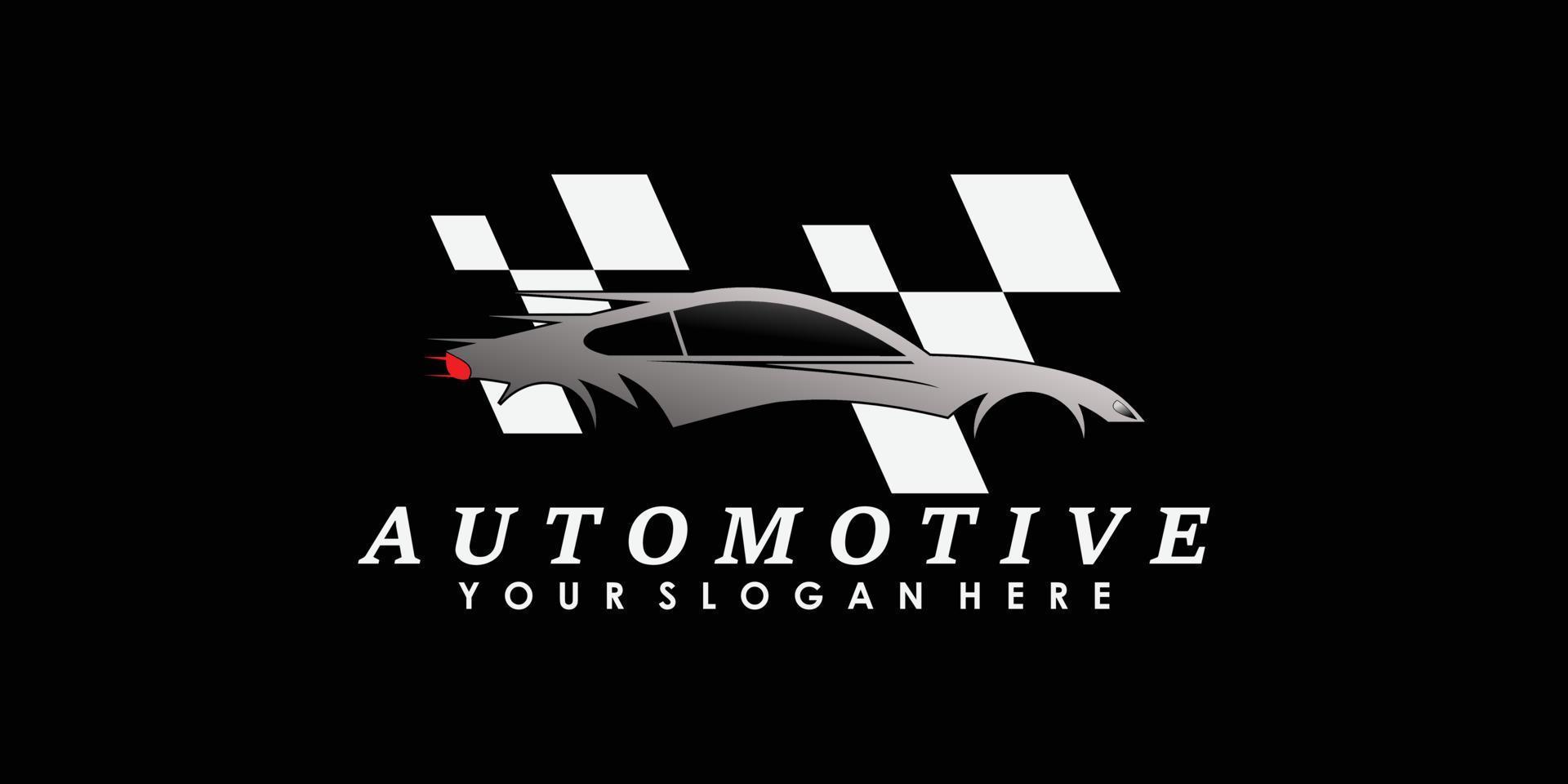 automotive logo design with creative concept premium vector