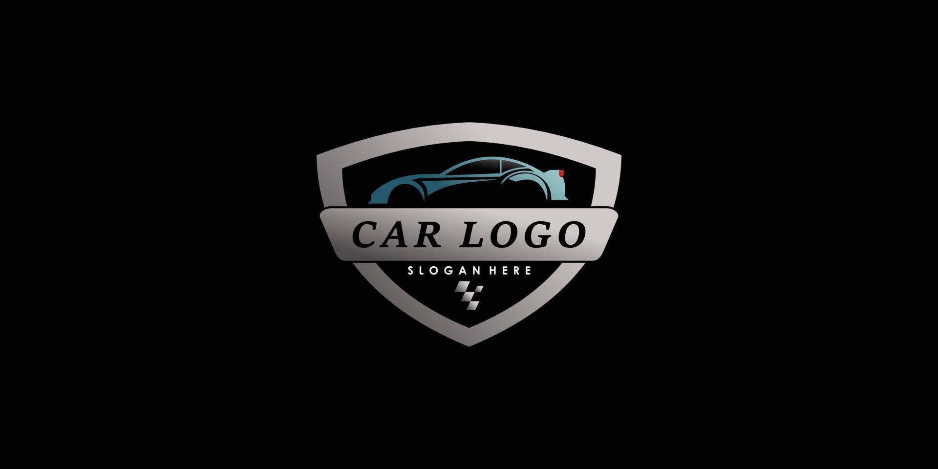 automotive logo design with creative concept premium vector