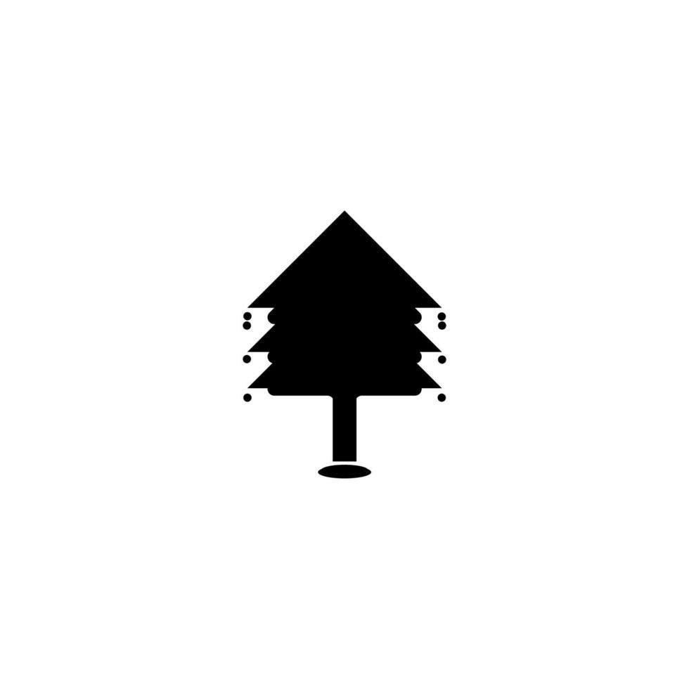 christmas fir tree icon vector