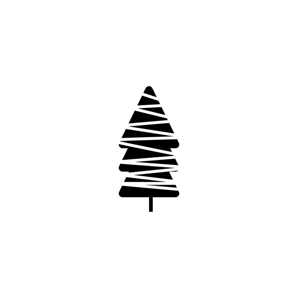 christmas fir tree icon vector