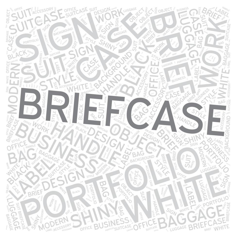 briefcase Word cloud art Detailed Vector 11376277 Vector Art at Vecteezy