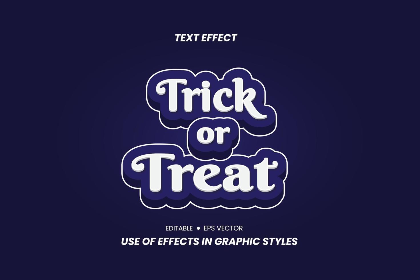 Tricks of Treat Text Effects with 3D letters vector