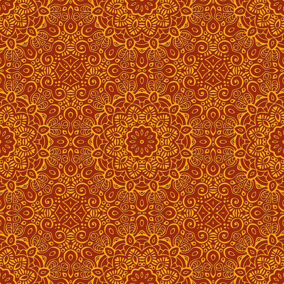 Colorful Seamless Pattern with mandala.Seamless Background design.Ornamental design.Floral pattern tiles. vector