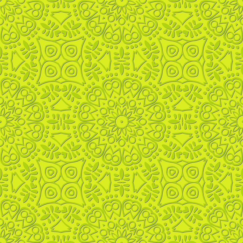 Light Color Seamless Pattern with mandala.Seamless Background design.Ornamental design.Floral pattern tiles. vector