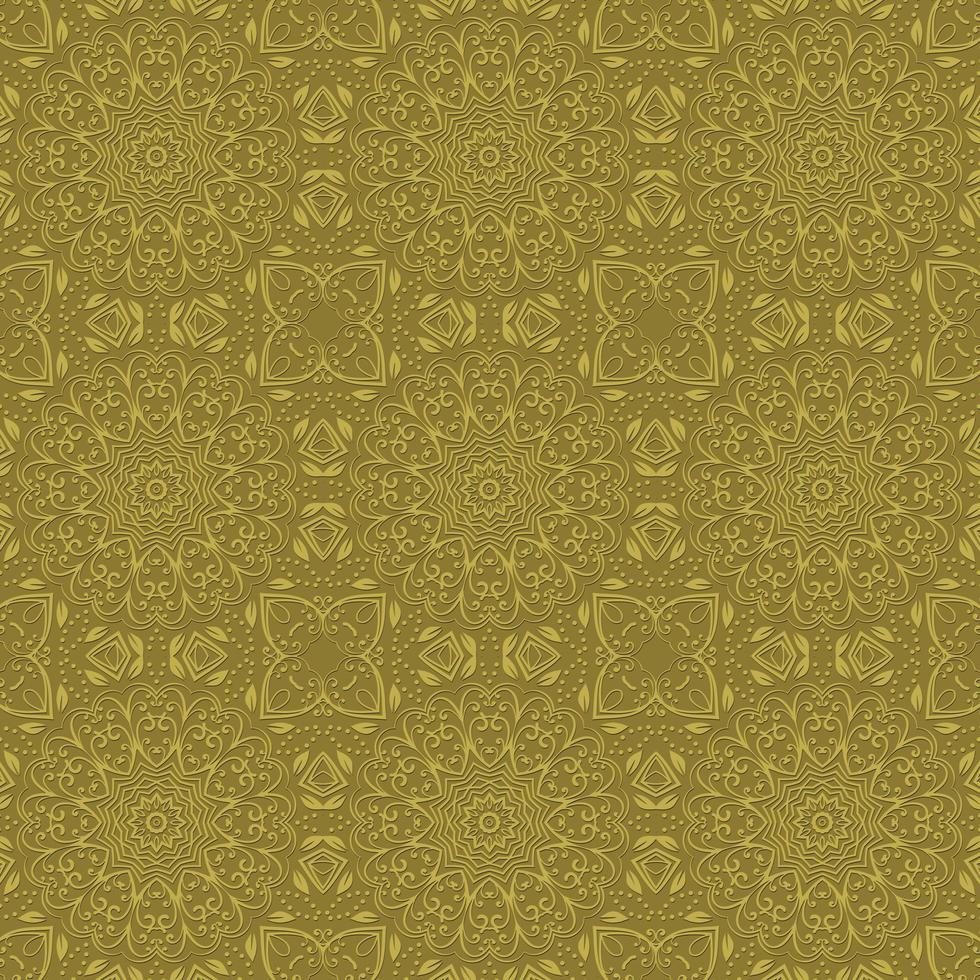 Light Color Seamless Pattern with mandala.Seamless Background design.Ornamental design.Floral pattern tiles. vector