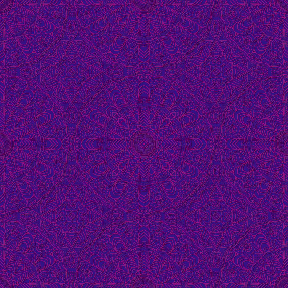 Violet Color Seamless Pattern with mandala.Seamless Background design.Ornamental design.Floral pattern tiles. vector