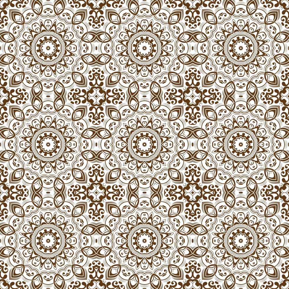 Colorful Seamless Pattern with mandala.Seamless Background design.Ornamental design.Floral pattern tiles. vector