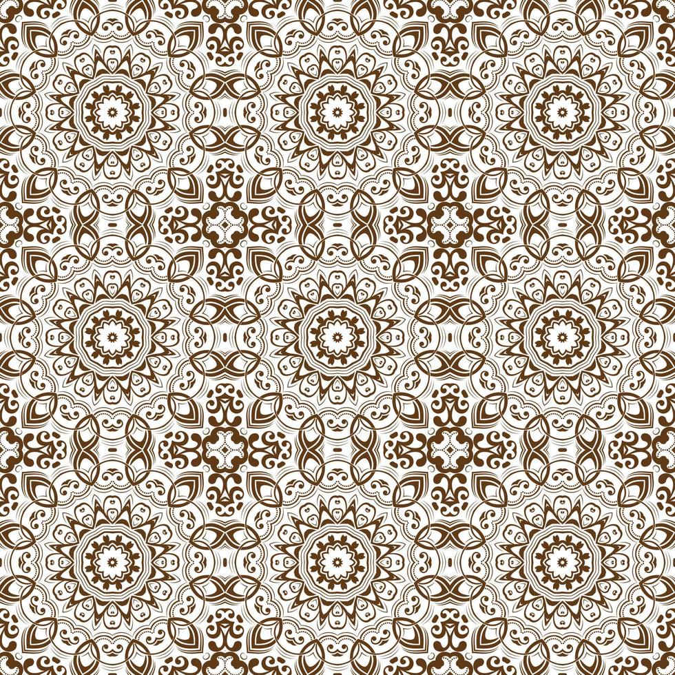 patrón transparente de colores con mandala.diseño de fondo sin fisuras.diseño ornamental.azulejos de patrón floral. vector