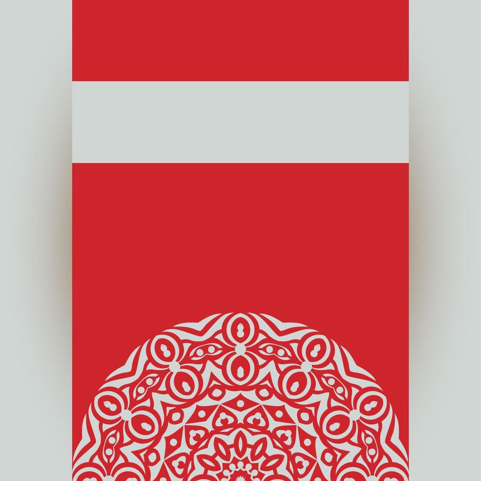Invitation card design with mandala.Floral background decoration. vector