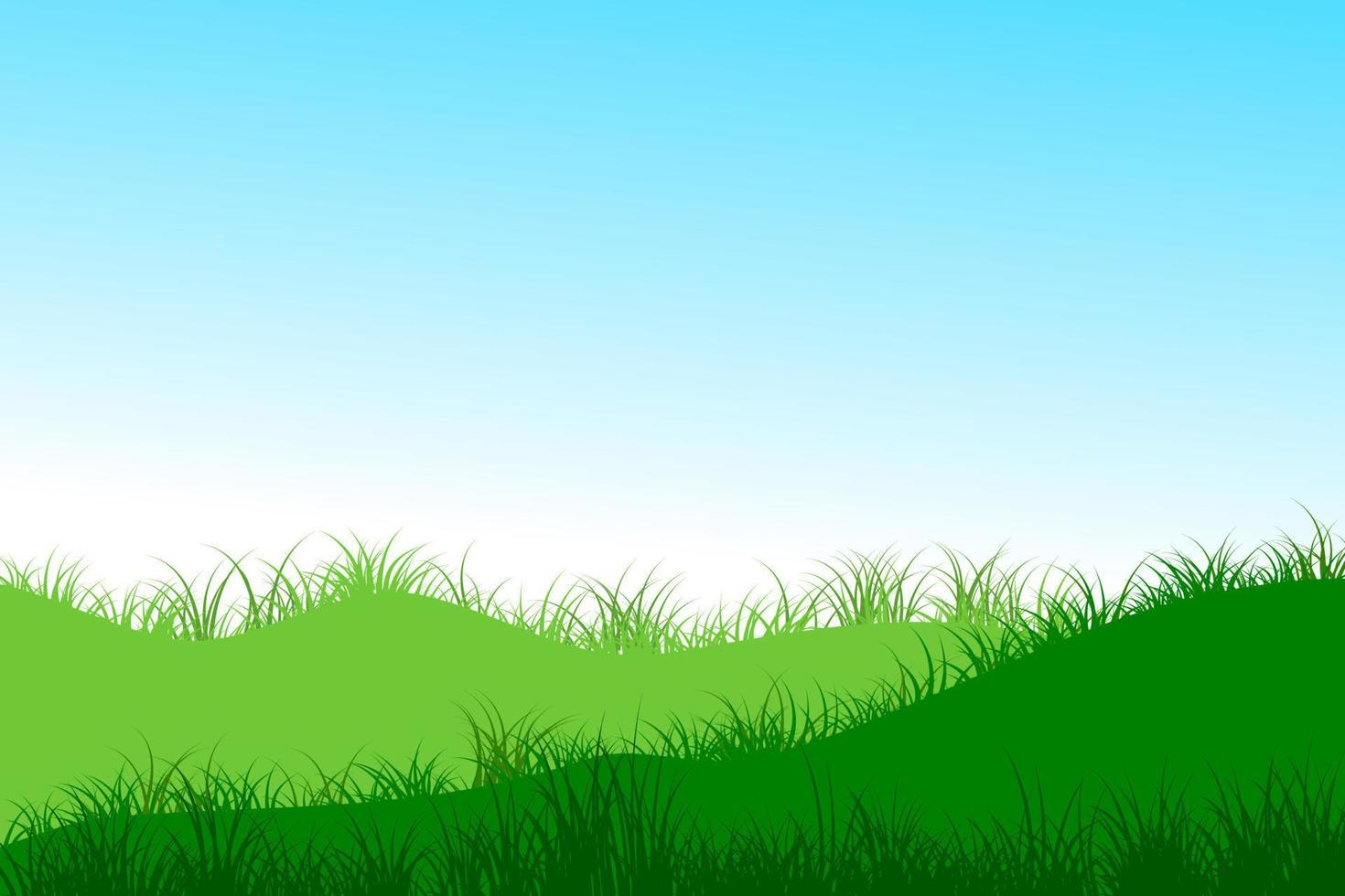 grassland, grass hills vector