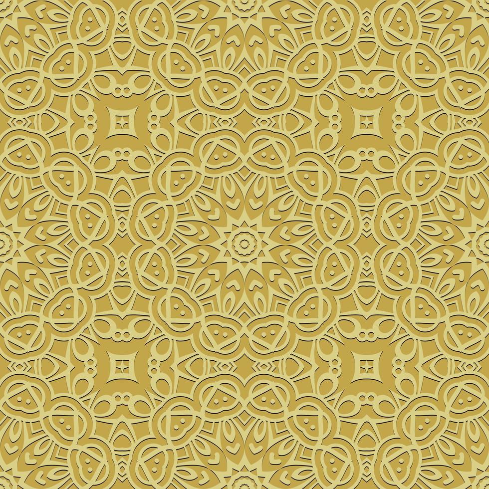 Light Color Seamless Pattern with mandala.Seamless Background design.Ornamental design.Floral pattern tiles. vector