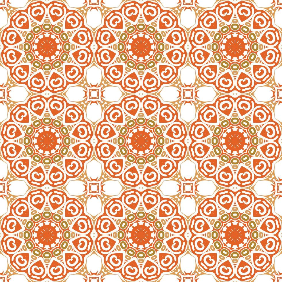 Colorful Seamless Pattern with mandala.Seamless Background design.Ornamental design.Floral pattern tiles. vector