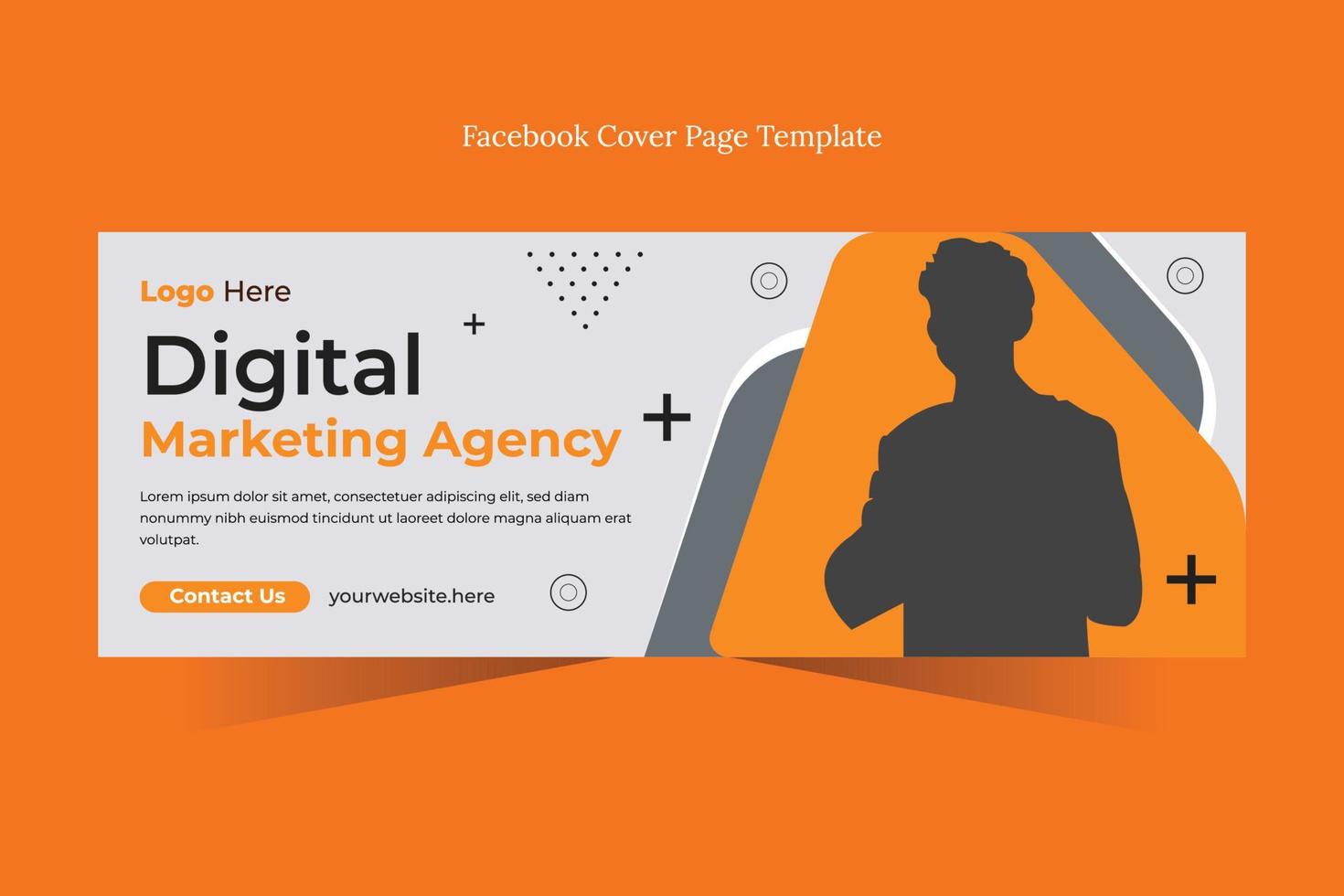 Digital Marketing Facebook Cover vector