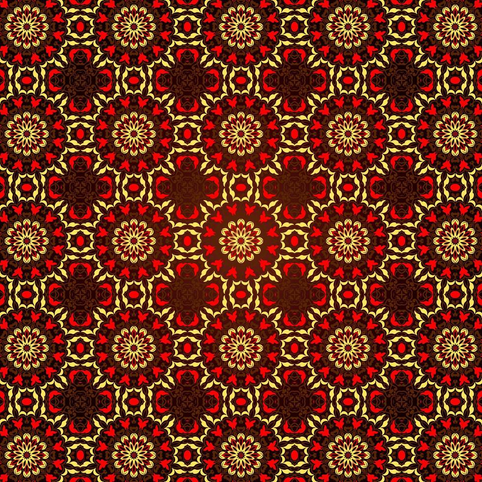 Colorful Seamless Pattern with mandala.Seamless Background design.Ornamental design.Floral pattern tiles. vector