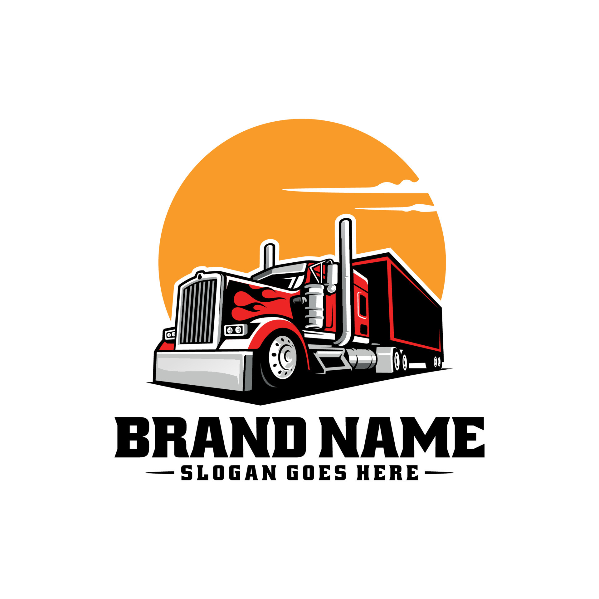 Trucking logo. Premium vector logo design isolated. Ready made logo