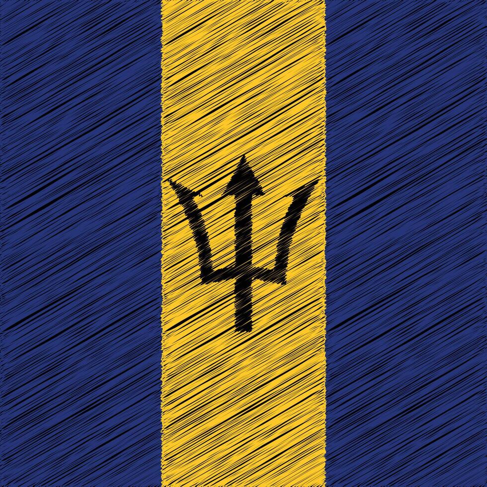 Barbados Independence Day 30 November, Square Flag Design vector