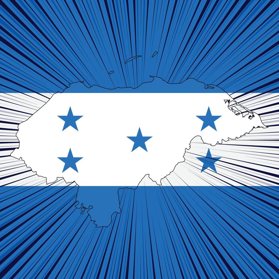 Honduras Independence Day Map Design vector