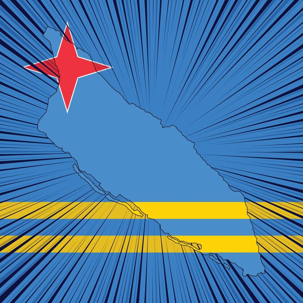 Aruba Independence Day Map Design vector